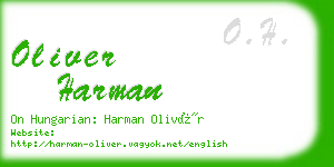 oliver harman business card